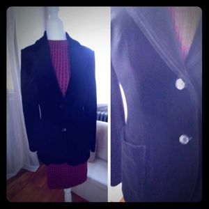 Vintage Act III Velvet Blazer Black M/L